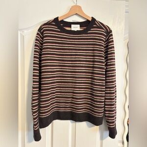 Reformation Boyfriend Cashmere Sweater XS Compost Multi Stipe
